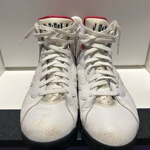 Jordan White and Red Sneakers